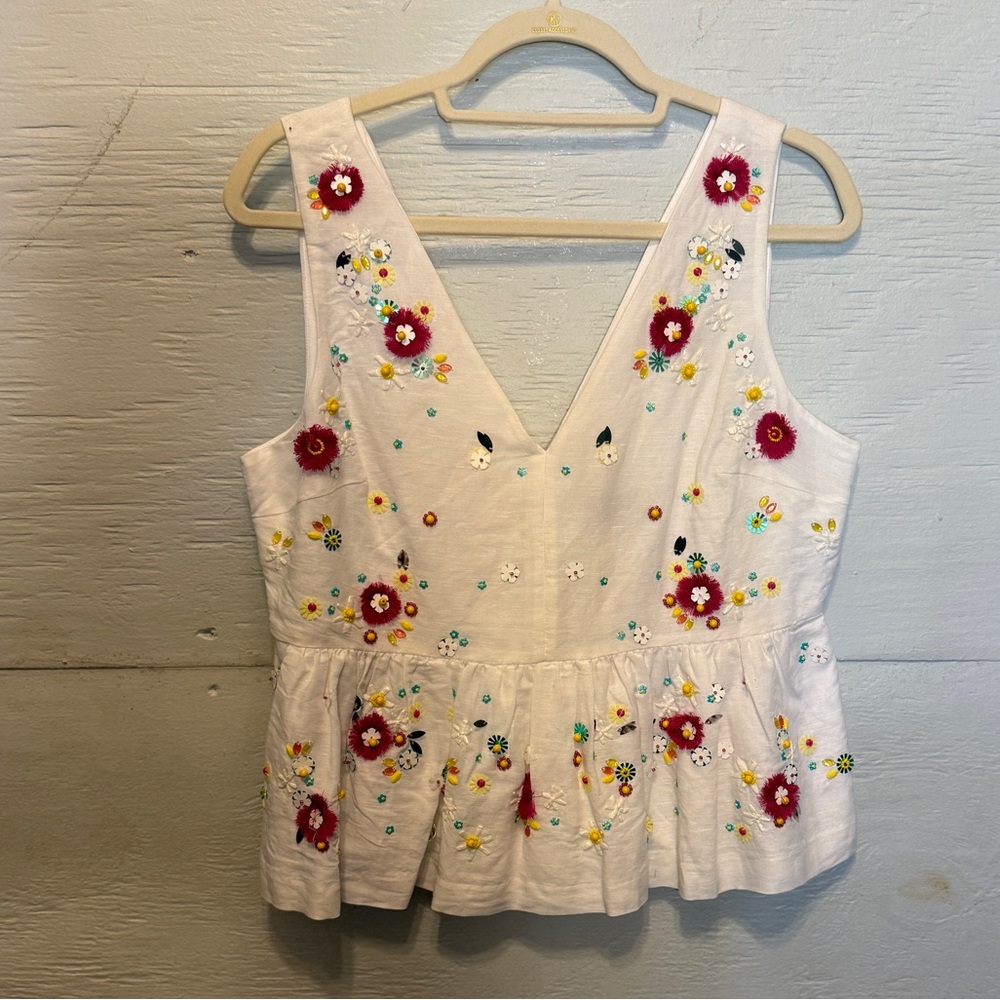 J. Crew Embellished Tank Top